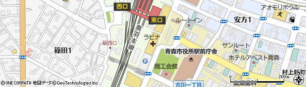 マツモトキヨシ青森駅ビルラビナ店周辺の地図