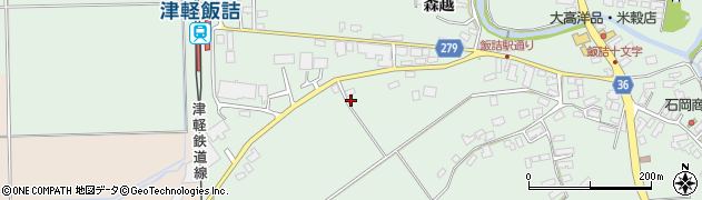 青森県五所川原市飯詰白旗132周辺の地図