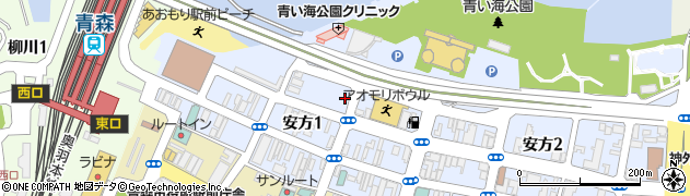 ニッポンレンタカー青森駅前営業所周辺の地図