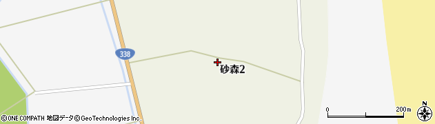 青森県三沢市砂森周辺の地図