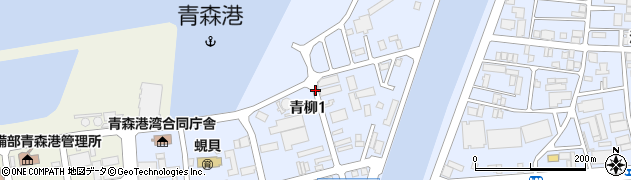 青森県青森市青柳周辺の地図