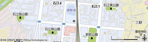 青森県青森市石江周辺の地図