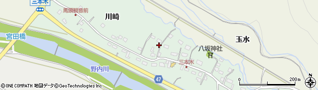 青森県青森市三本木（川崎）周辺の地図
