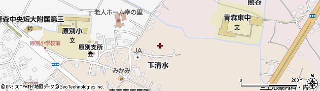 青森県青森市平新田玉清水周辺の地図