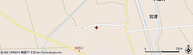 青森県つがる市木造林（阿曽沼）周辺の地図