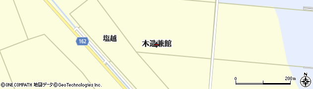 青森県つがる市木造兼館周辺の地図
