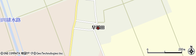 青森県つがる市木造善積（早稲田）周辺の地図