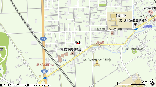 〒038-0058 青森県青森市羽白の地図