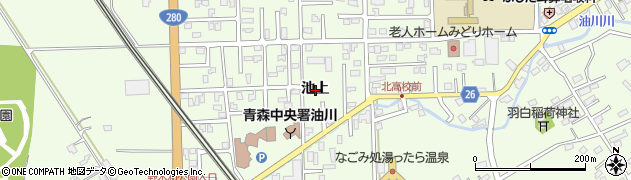 青森県青森市羽白池上周辺の地図
