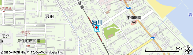 油川駅周辺の地図
