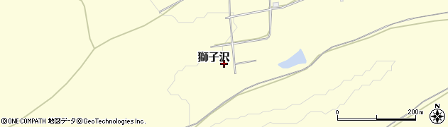 青森県野辺地町（上北郡）獅子沢周辺の地図