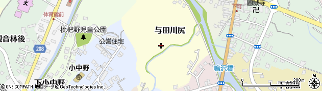 青森県野辺地町（上北郡）与田川尻周辺の地図