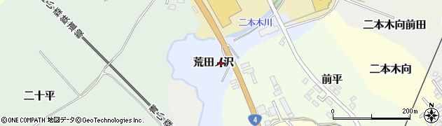 青森県野辺地町（上北郡）荒田ノ沢周辺の地図