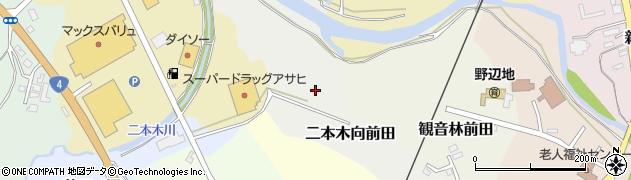 青森県野辺地町（上北郡）二本木向前田周辺の地図
