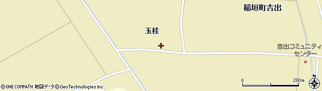 青森県つがる市稲垣町吉出玉桂周辺の地図