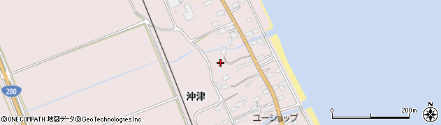 青森県青森市西田沢（沖津）周辺の地図