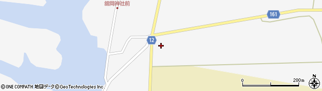 青森県つがる市木造館岡（稲葉）周辺の地図