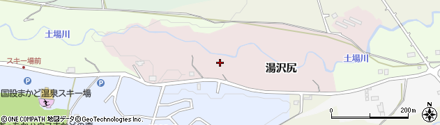青森県上北郡野辺地町湯沢尻周辺の地図