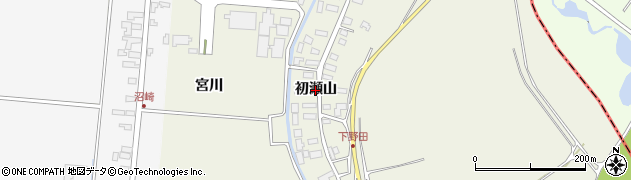 青森県つがる市稲垣町豊川（初瀬山）周辺の地図