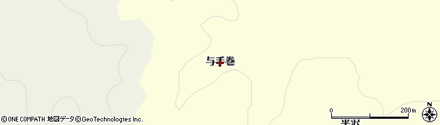 青森県平内町（東津軽郡）外童子（与手巻）周辺の地図