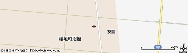 青森県つがる市稲垣町沼館（鶴喰）周辺の地図