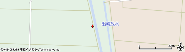 青森県つがる市稲垣町千年石崎周辺の地図