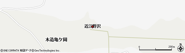 青森県つがる市木造亀ケ岡（近江野沢）周辺の地図