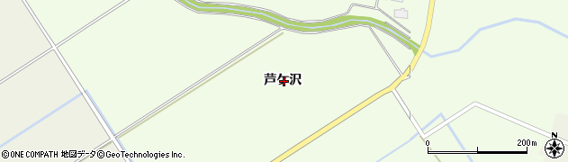 青森県五所川原市金木町喜良市芦ケ沢周辺の地図