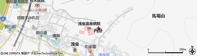 青森県青森市浅虫（内野）周辺の地図