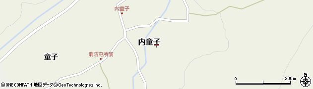 青森県平内町（東津軽郡）内童子周辺の地図