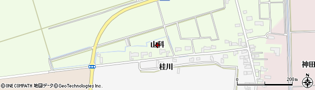 青森県つがる市稲垣町福富（山科）周辺の地図