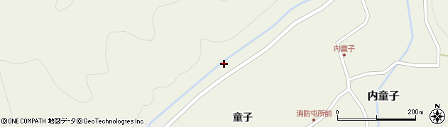 青森県平内町（東津軽郡）内童子（山下）周辺の地図