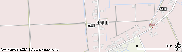 青森県つがる市稲垣町穂積（元泉）周辺の地図