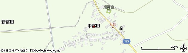 青森県五所川原市金木町喜良市中富田周辺の地図
