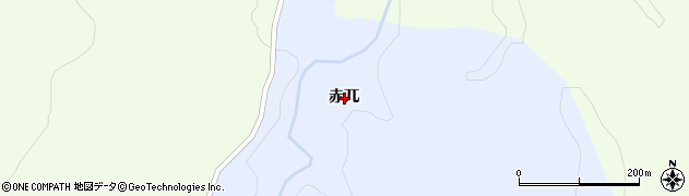 青森県東津軽郡平内町増田赤兀周辺の地図