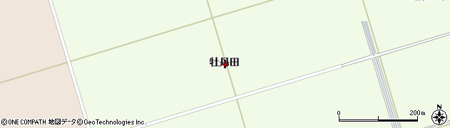 青森県つがる市稲垣町福富牡丹田周辺の地図