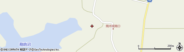 青森県つがる市木造筒木坂（坂本）周辺の地図