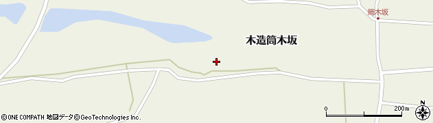 青森県つがる市木造筒木坂（畑縄）周辺の地図