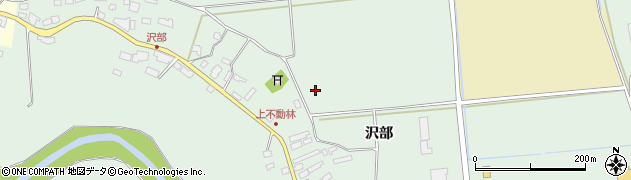 青森県五所川原市金木町（沢部）周辺の地図