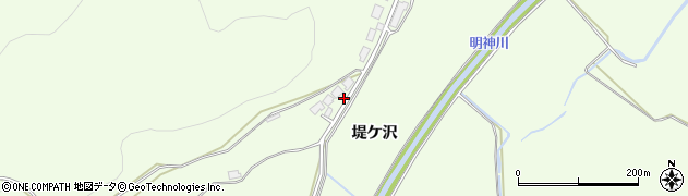 青森県平内町（東津軽郡）山口（堤ケ沢）周辺の地図