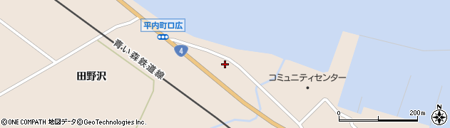 青森県平内町（東津軽郡）口広（川向口広沢）周辺の地図