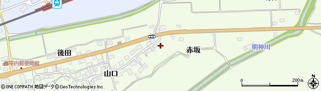 青森県平内町（東津軽郡）山口（赤坂）周辺の地図