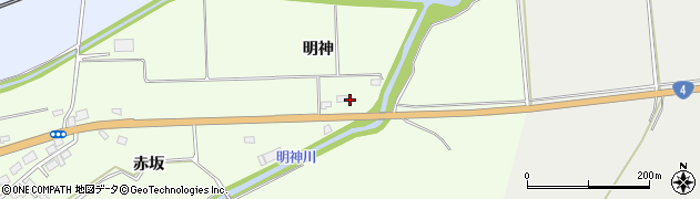 青森県平内町（東津軽郡）山口（明神）周辺の地図