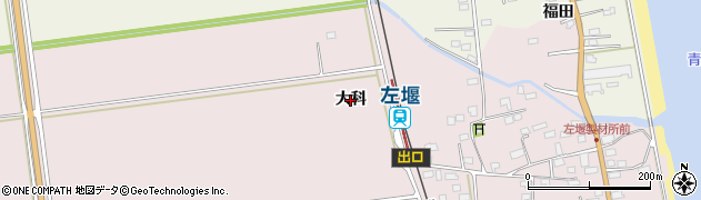 青森県青森市左堰（大科）周辺の地図