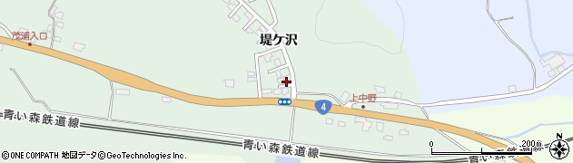 青森県平内町（東津軽郡）中野（堤ケ沢）周辺の地図
