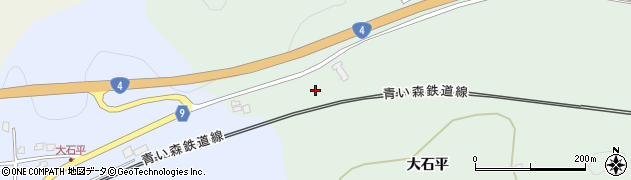 青森県平内町（東津軽郡）中野（大石平）周辺の地図