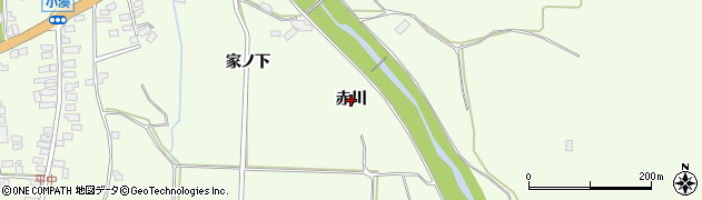 青森県平内町（東津軽郡）小湊（赤川）周辺の地図
