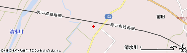 青森県平内町（東津軽郡）清水川（薬師道添）周辺の地図