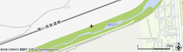 盛田川周辺の地図