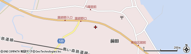 青森県平内町（東津軽郡）清水川（前萢）周辺の地図